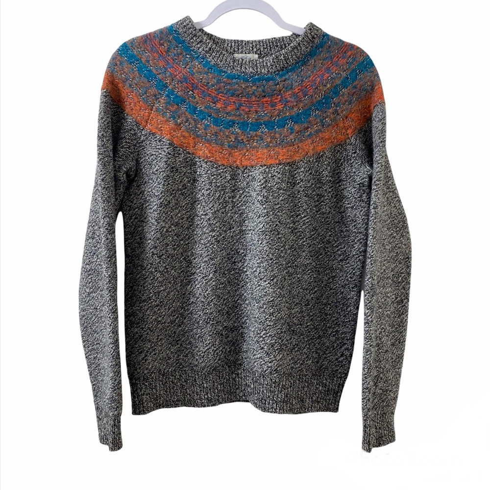 Madewell Wallace Fair Isle Nordic Wool Sweater